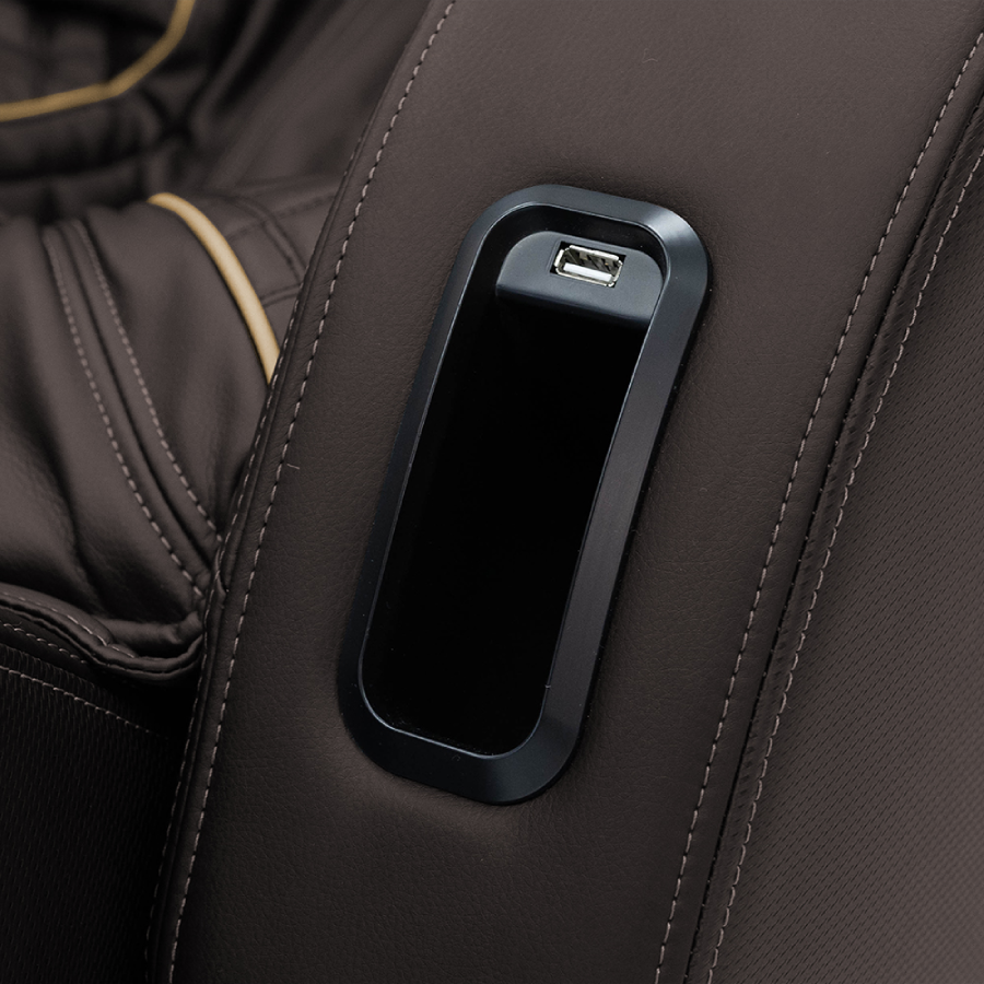 Sharper Image Axis 4D Massage Chair in Brown USB - Home Bars USA