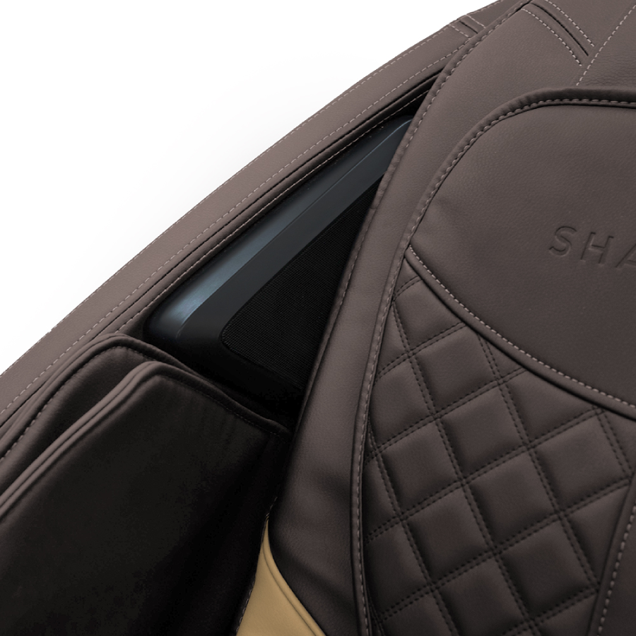 Sharper Image Axis 4D Massage Chair in Brown speaker - Home Bars USA