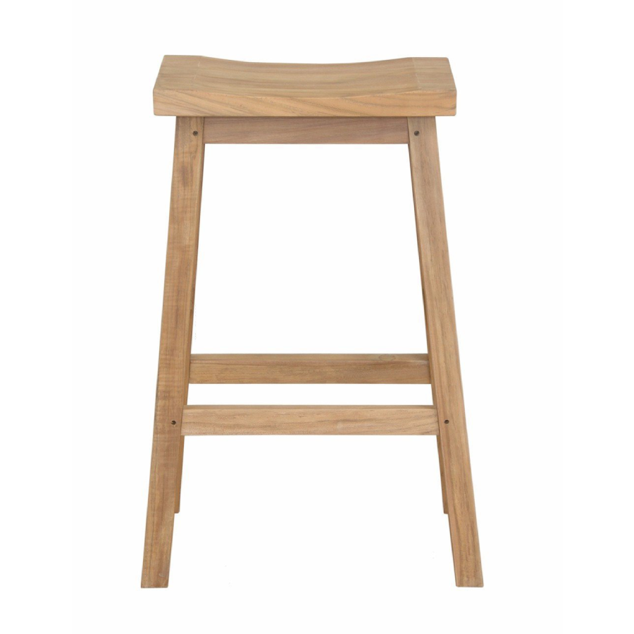 Anderson Teak Alpine Rectangular Counter Stool front view - Home Bars USA