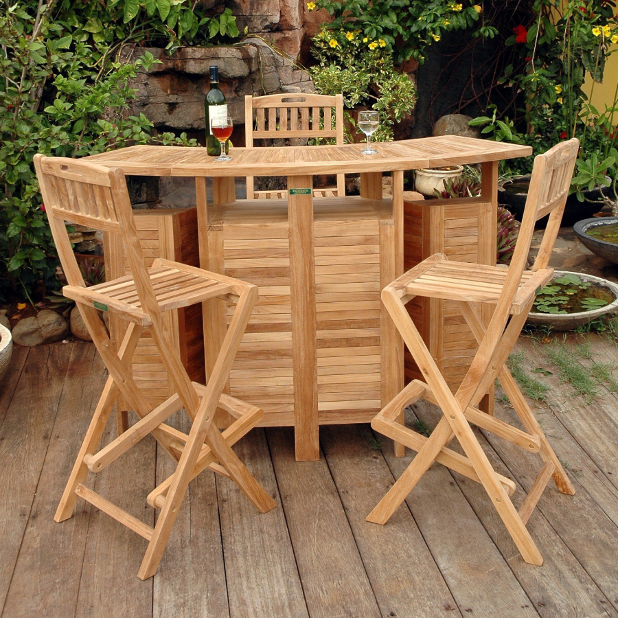 Anderson Teak Safari Outdoor Bar Table | Home Bars USA