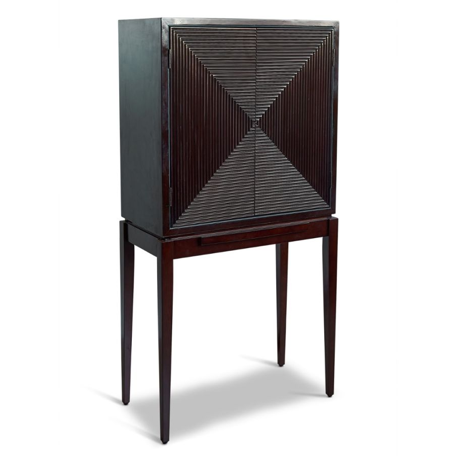 Authentic Models Art Deco Whiskey Cabinet in Brown