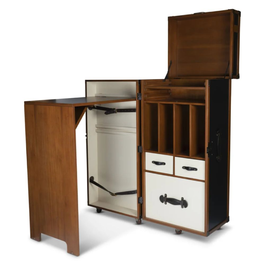 Authentic Models Explorer Desk Trunk Whiskey Cabinet - Home Bars USA