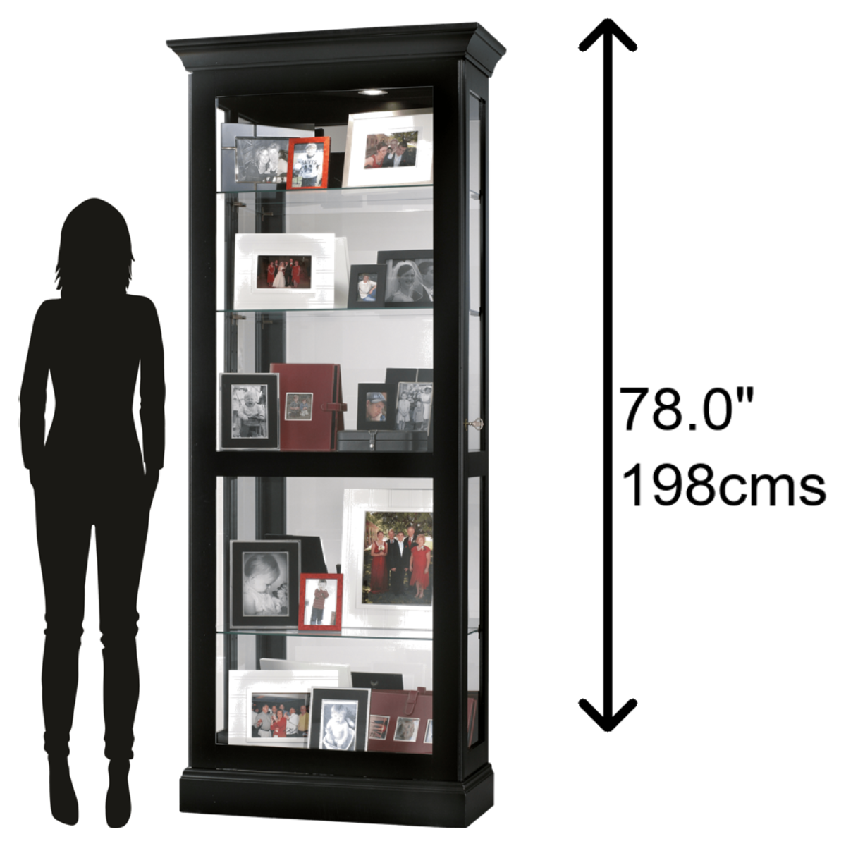 Howard Miller Berends Curio Cabinet 680477 scale - Home Bars USA