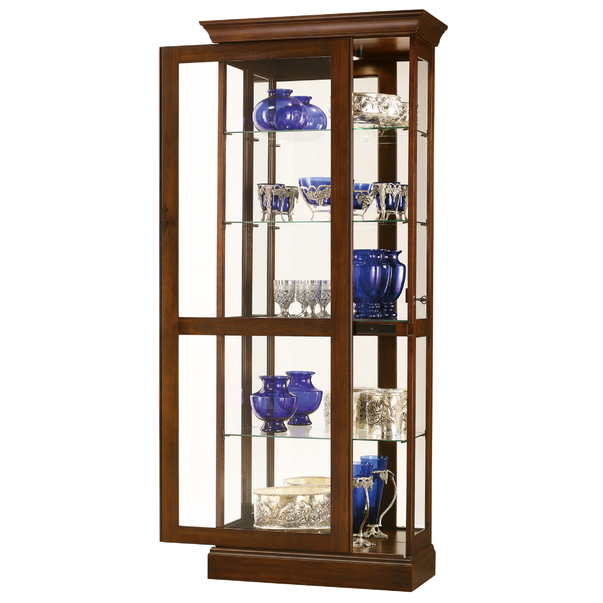 Howard Miller Berends IV Curio Cabinet 680580 with an open door - Home Bars USA