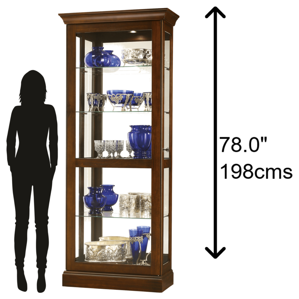 Howard Miller Berends IV Curio Cabinet 680580 scale - Home Bars USA