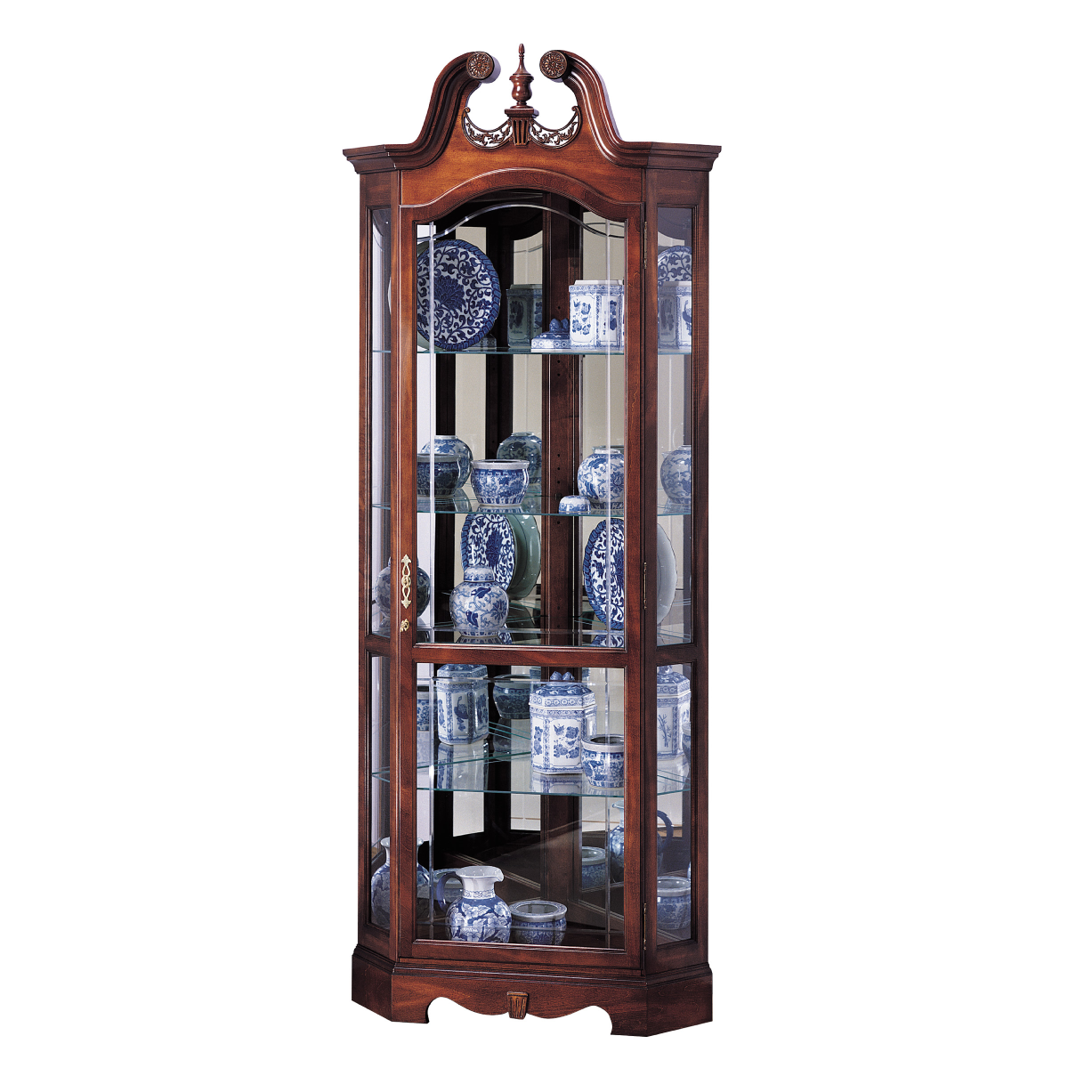 Howard Miller Berkshire Corner Curio Cabinet 680205 - Home Bars USA