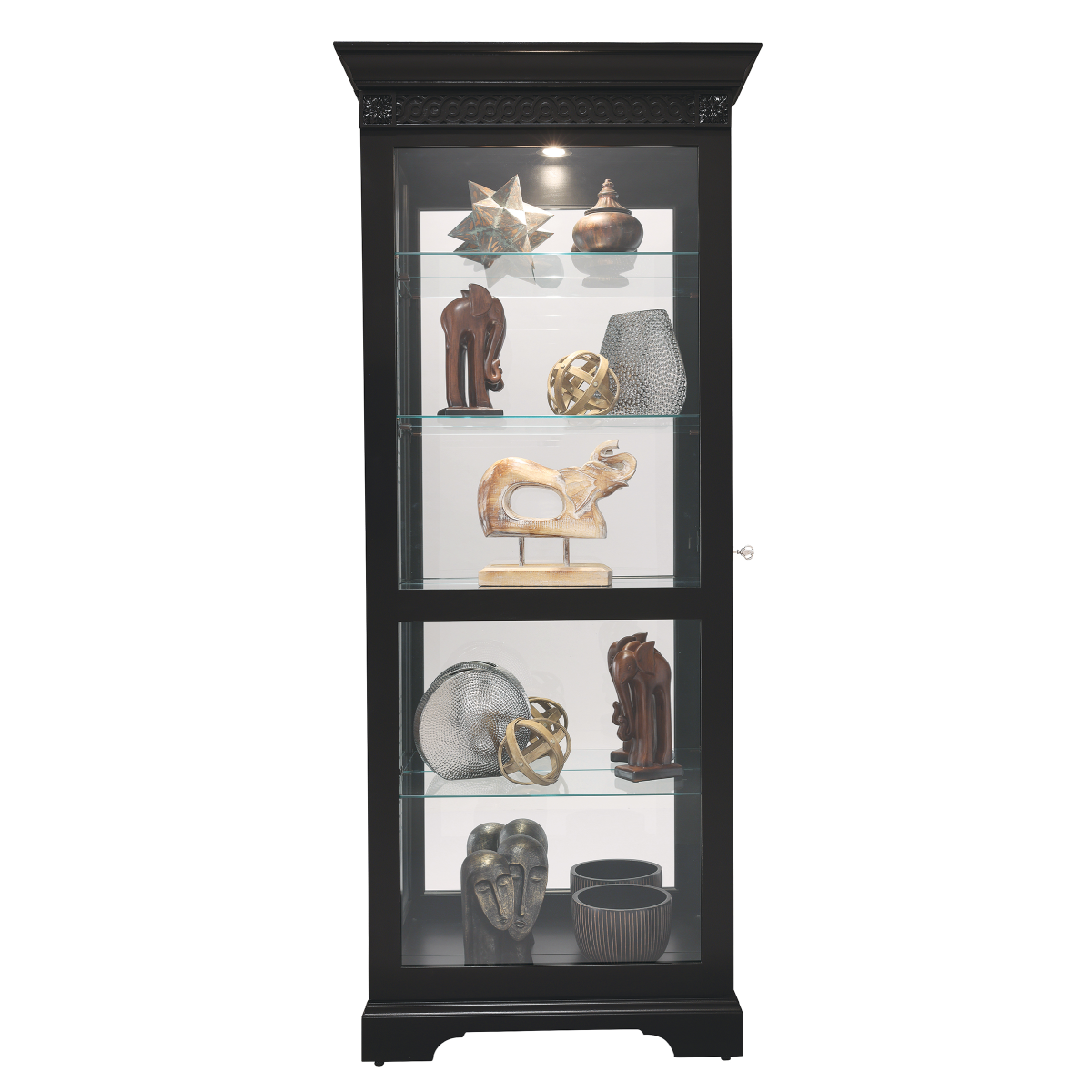 Howard Miller Brigid II Curio Cabinet 680736 front view - Home Bars USA