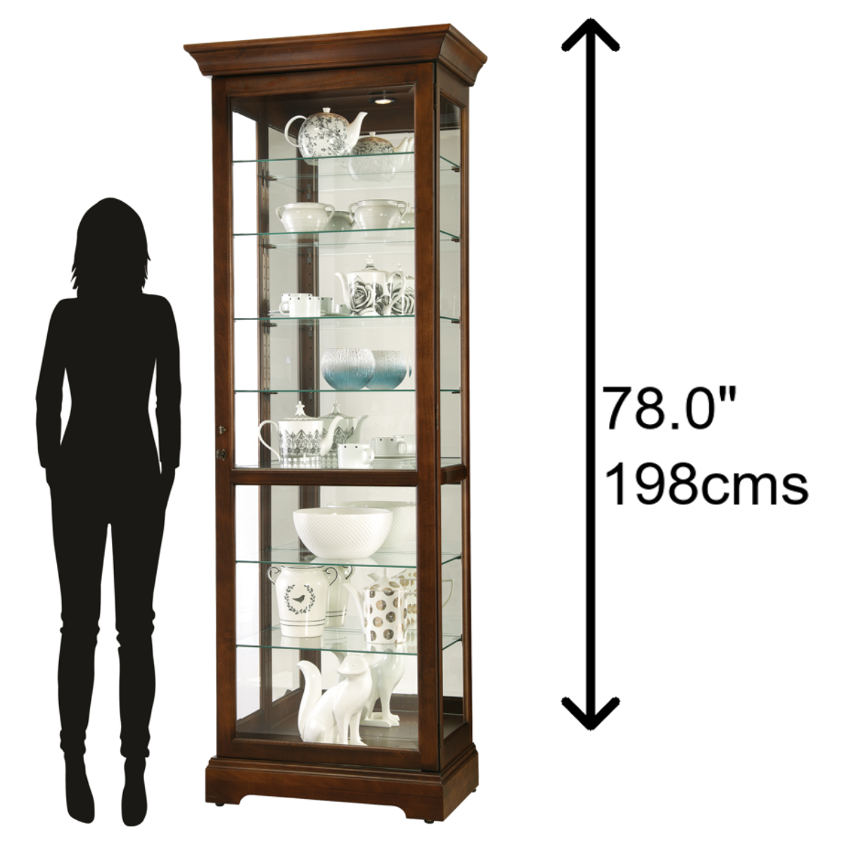 Howard Miller Chesterbrook Curio Cabinet 680658 Home Bars USA