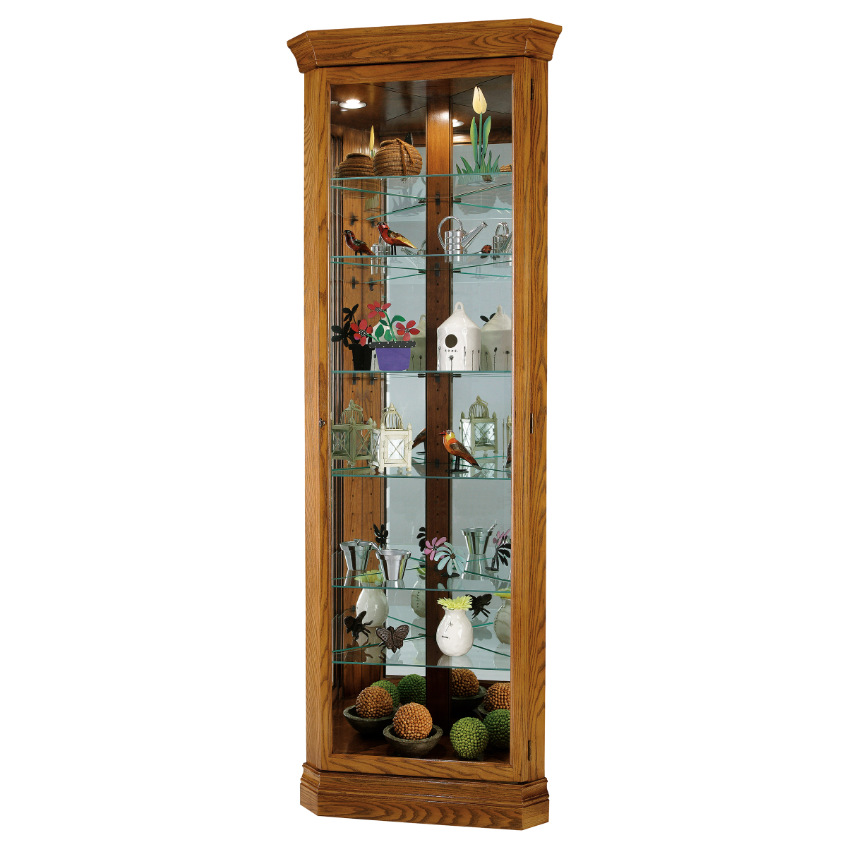 Howard Miller Dominic Corner Curio Cabinet 680485 - Home Bars USA