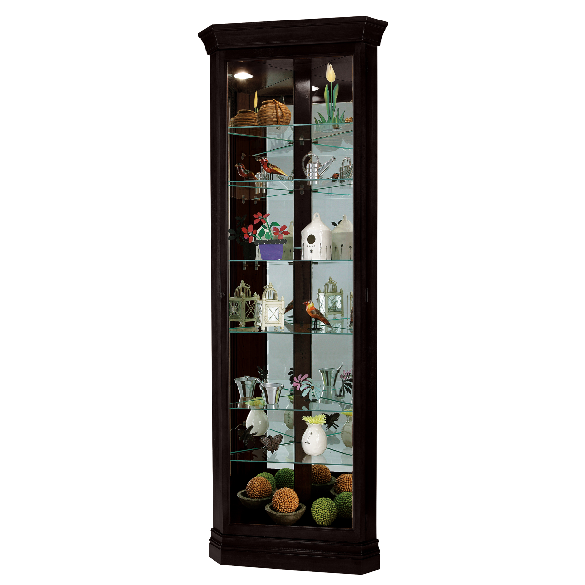 Howard Miller Duane Corner Curio Cabinet 680487 - Home Bars USA
