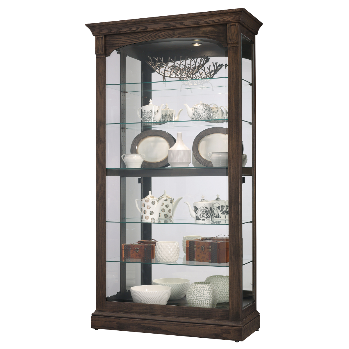 Howard Miller Flora III Curio Cabinet 680727 - Home Bars USA