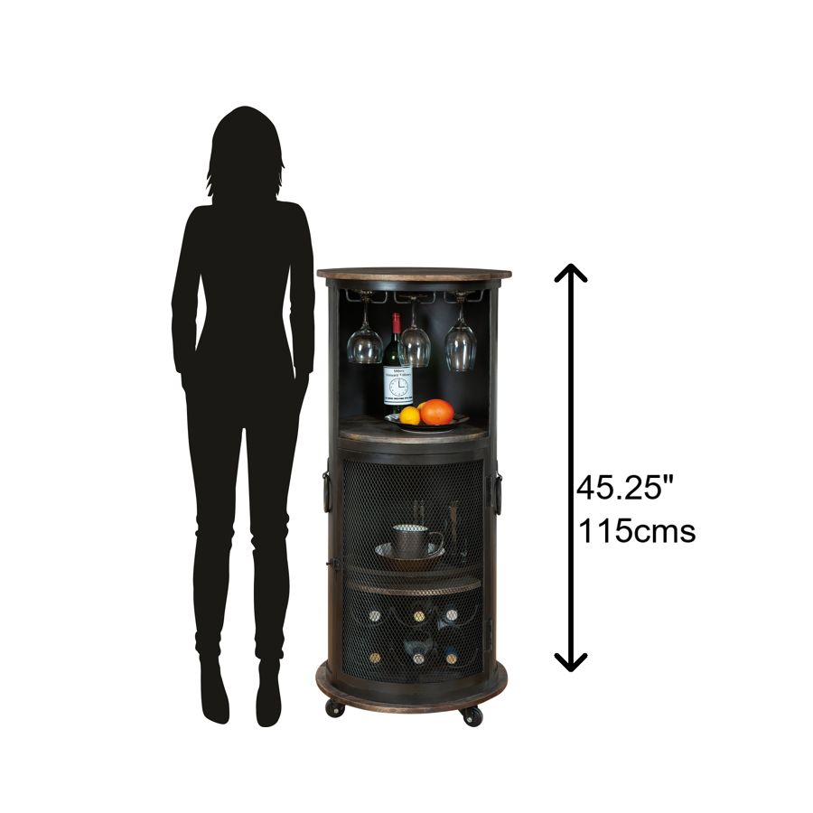 Howard Miller Half Pint Wine &amp; Bar Cabinet 695256 scale - Home Bars USA
