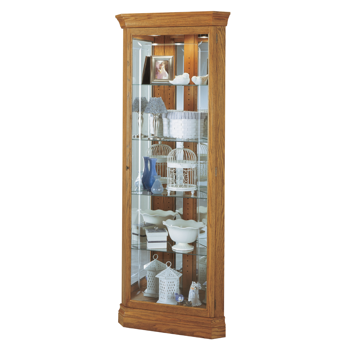 Howard Miller Hammond Corner Curio Cabinet 680347 - Home Bars USA