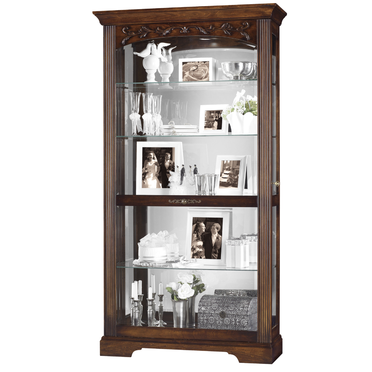 Howard Miller Hartland Curio Cabinet 680445 - Home Bars USA