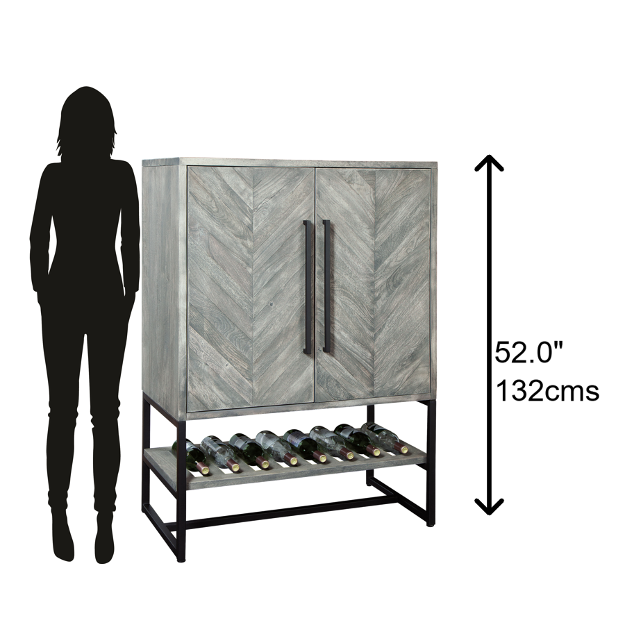 Howard Miller Jamaica Inn Wine &amp; Bar Cabinet 695226 scale - Home Bars USA