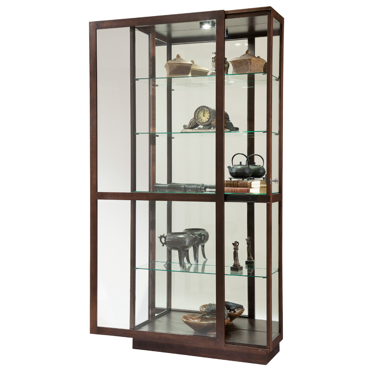 Howard Miller Jayden Curio Cabinet 680575 with an open door - Home Bars USA
