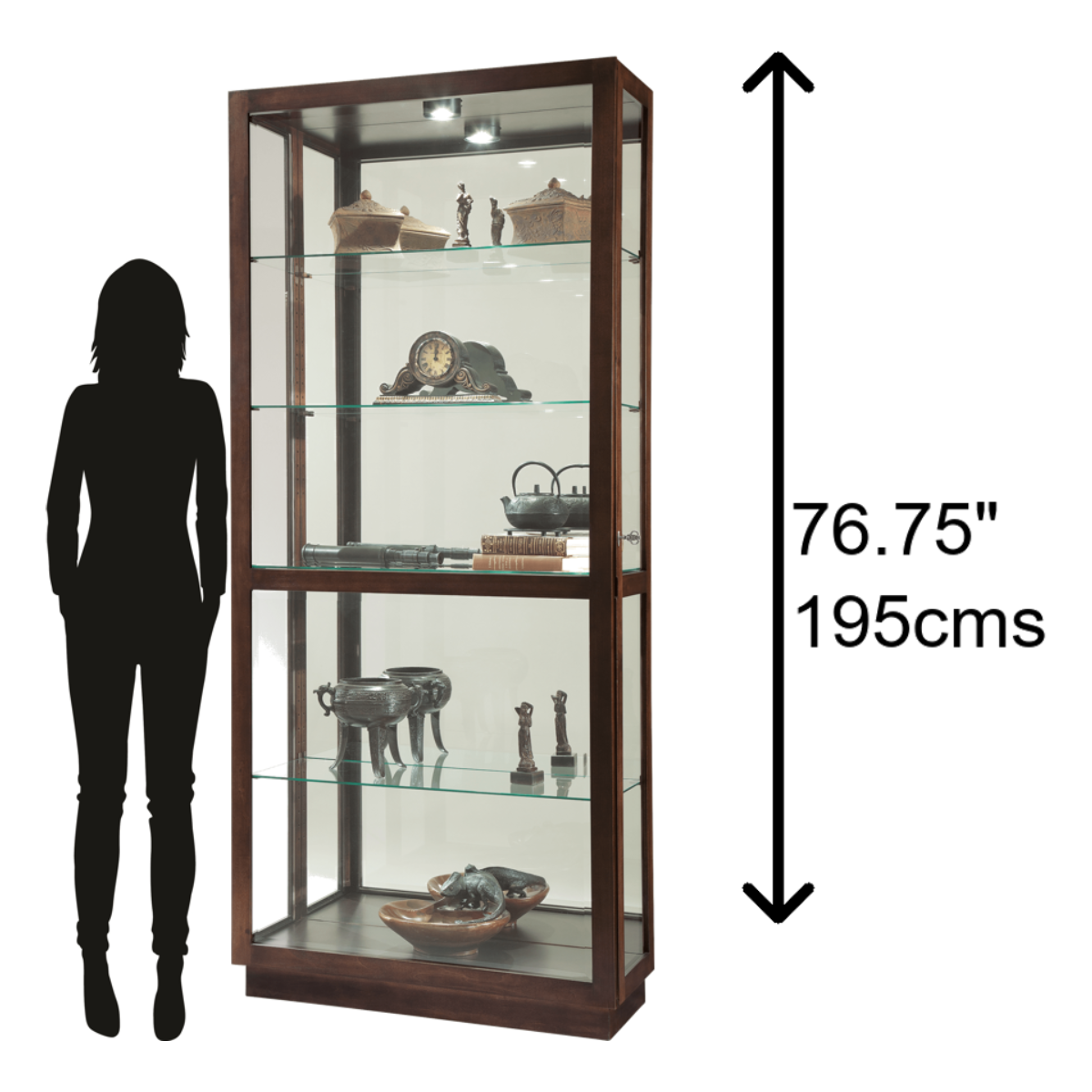 Howard Miller Jayden Curio Cabinet 680575 scale - Home Bars USA