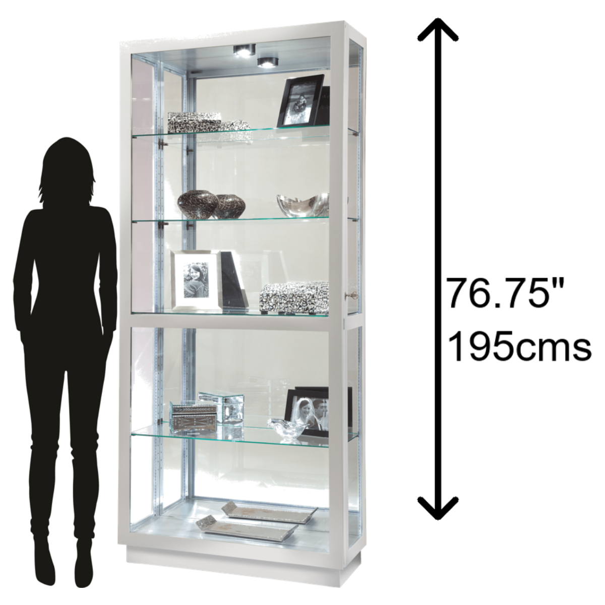 Howard Miller Jayden II Curio Cabinet 680576 scale - Home Bars USA