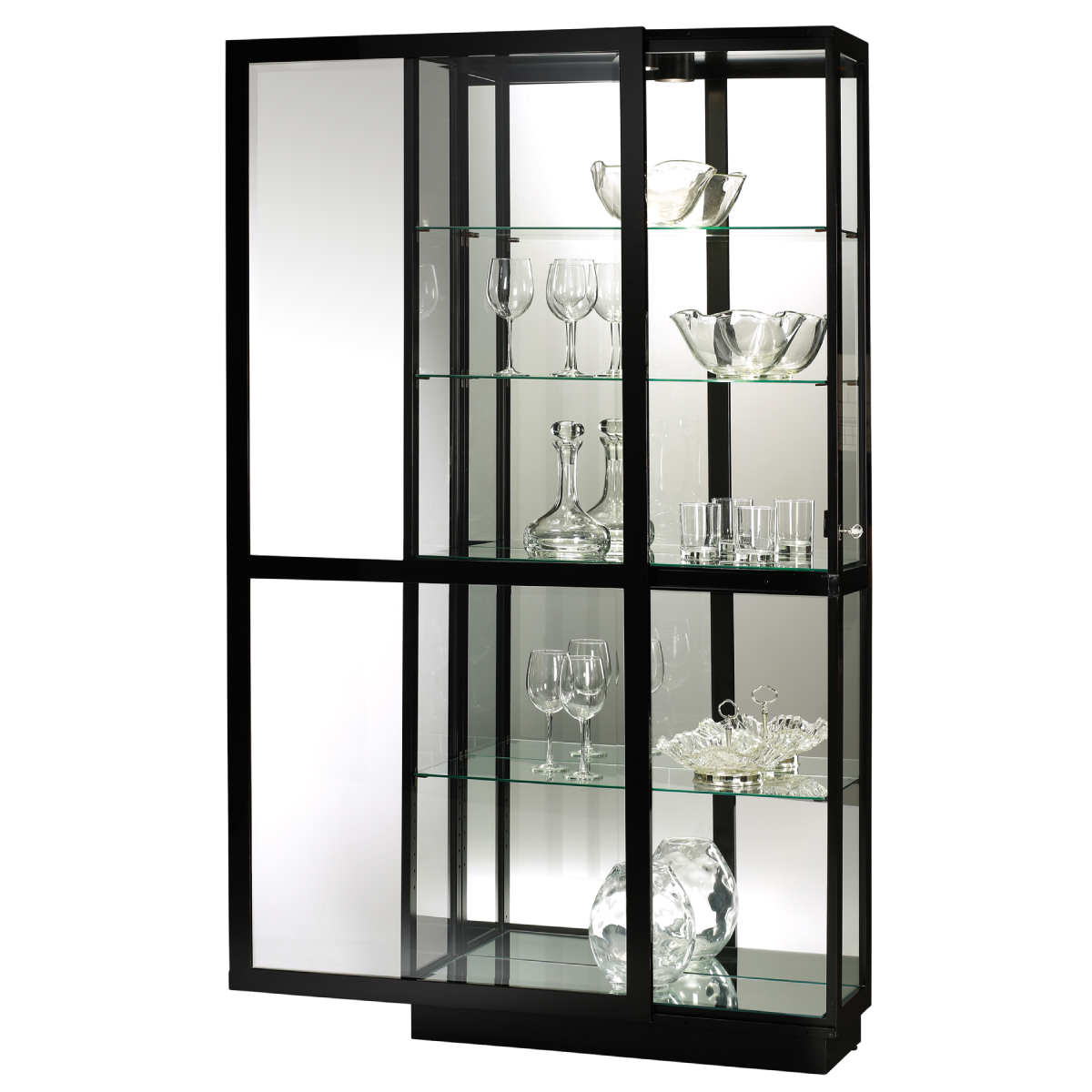 Howard Miller Jayden III Curio Cabinet 680572 with an open door - Home Bars USA