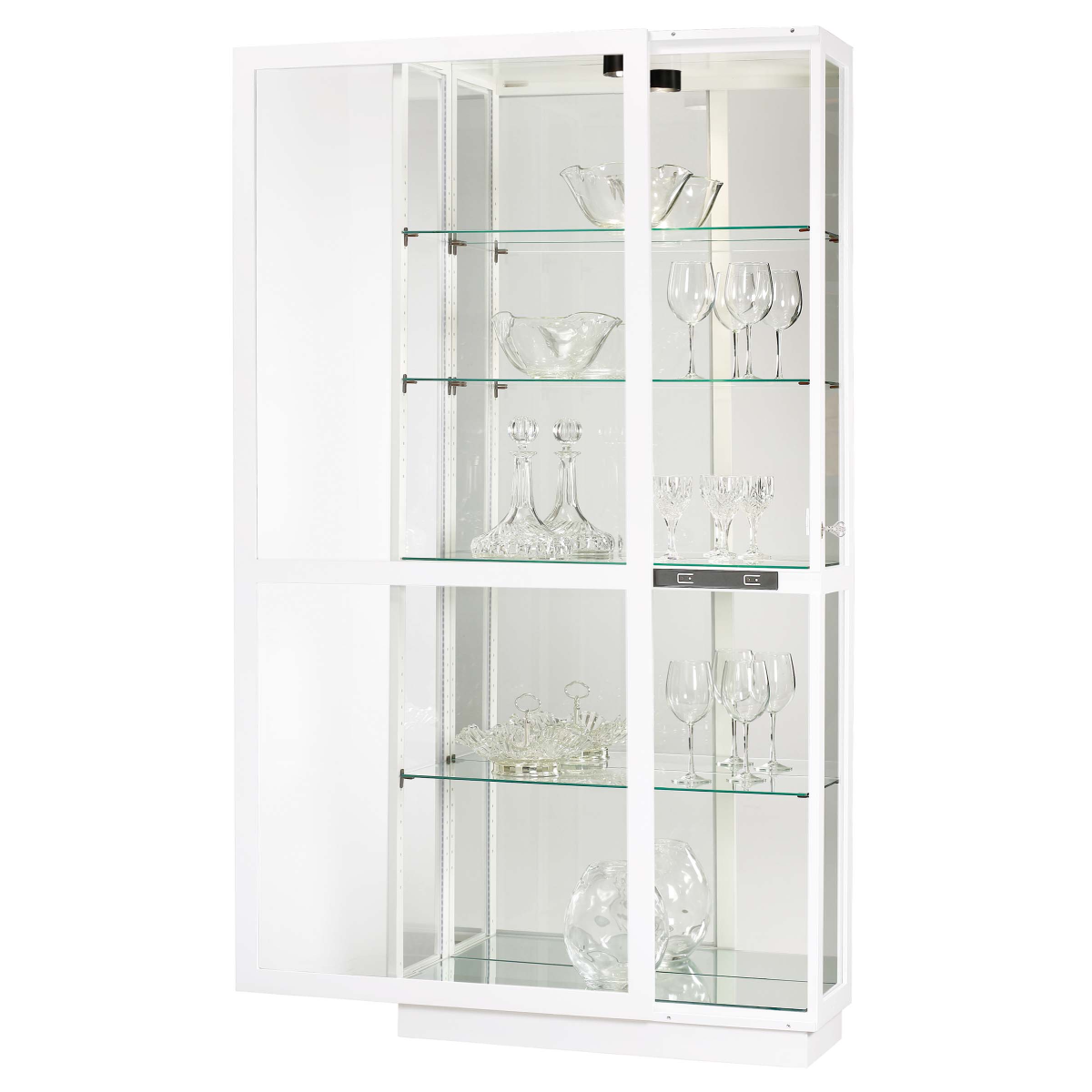 Howard Miller Jayden IV Curio Cabinet 680574 with an open door - Home Bars USA
