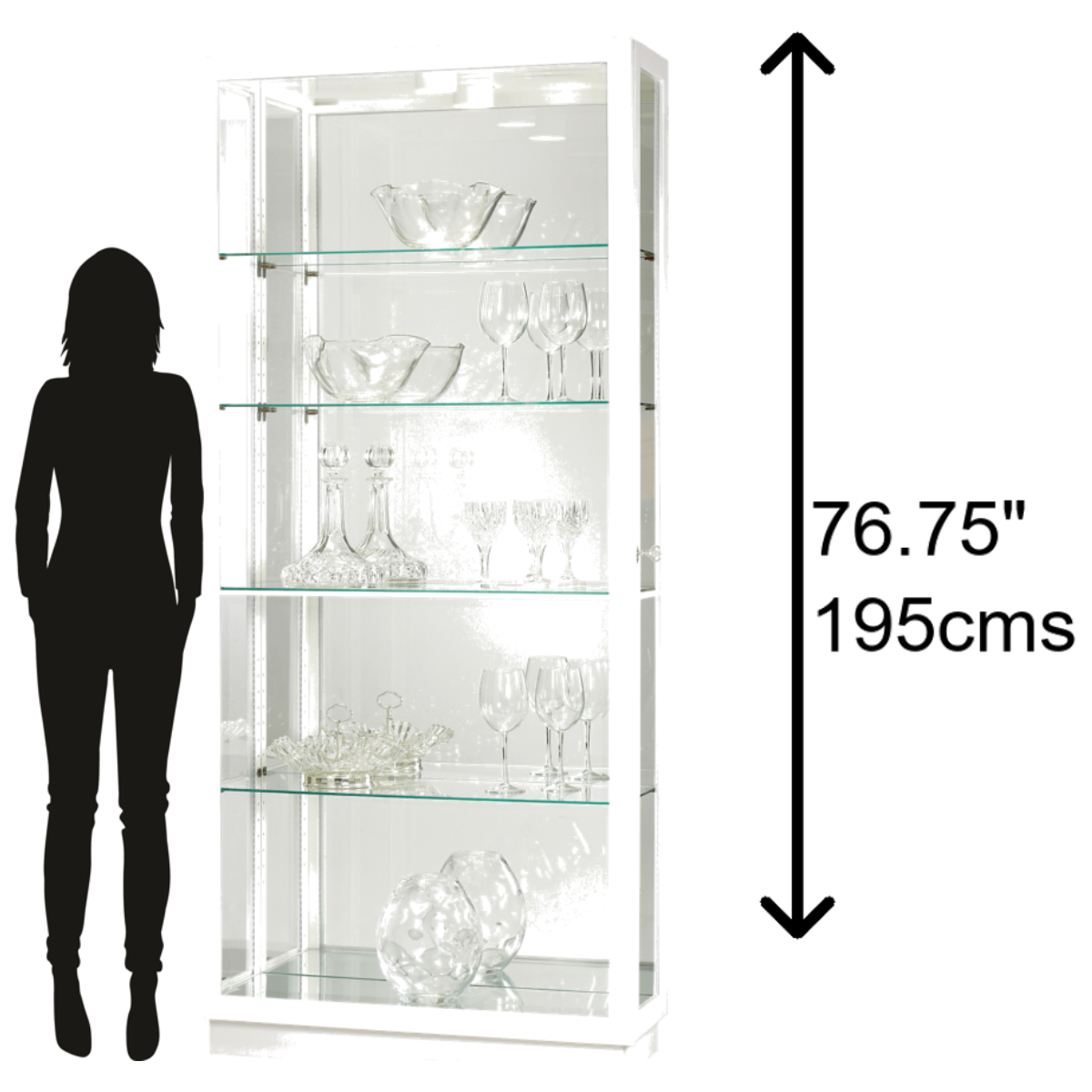 Howard Miller Jayden IV Curio Cabinet 680574 scale - Home Bars USA