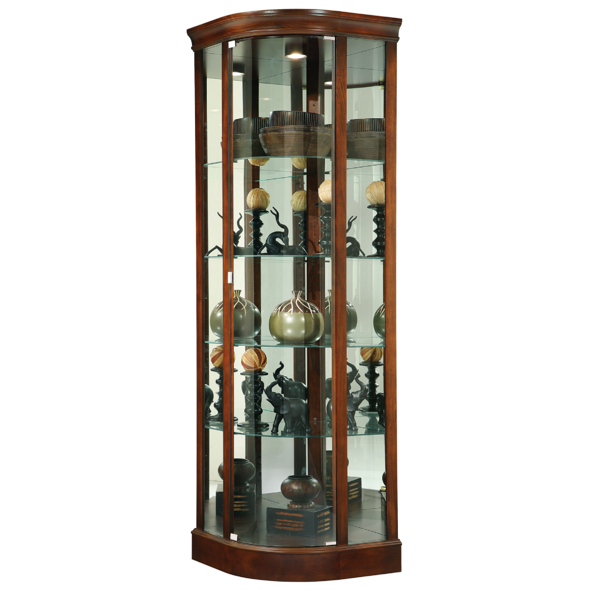 Howard Miller Marlowe Corner Curio Cabinet 680529 - Home Bars USA