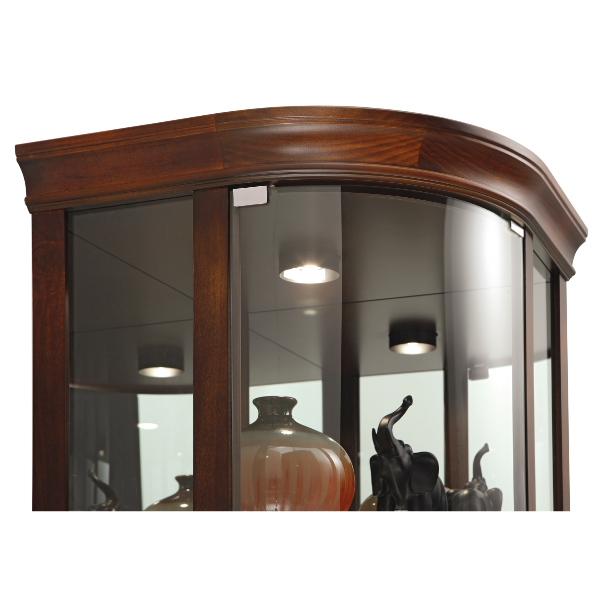 Howard Miller Marlowe Corner Curio Cabinet 680529 details - Home Bars USA