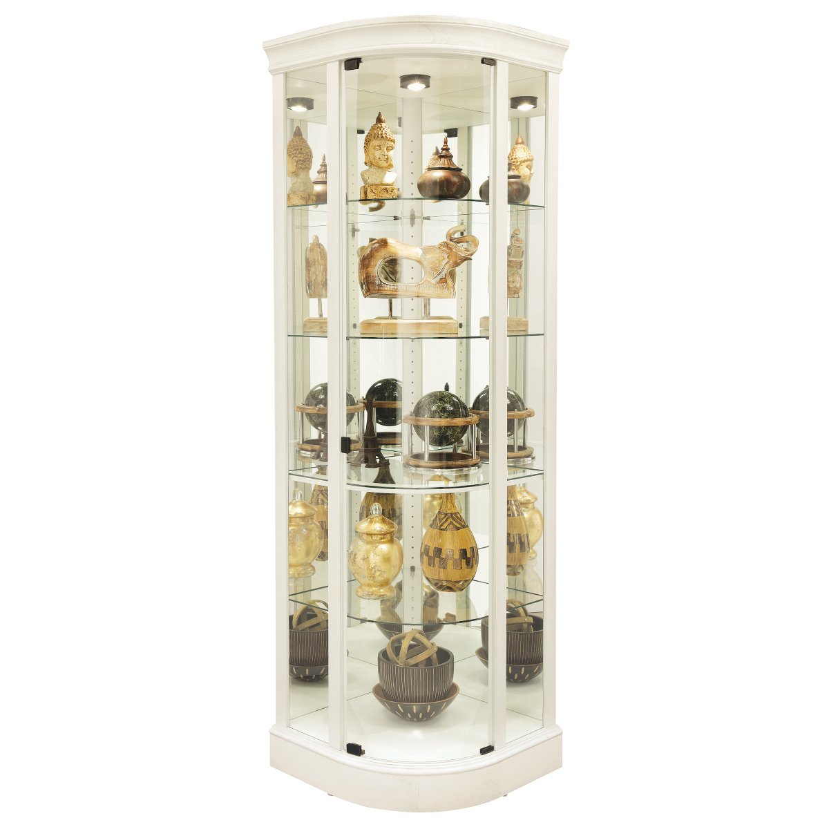 Howard Miller Marlowe IV Corner Curio Cabinet 680665 - Home Bars USA