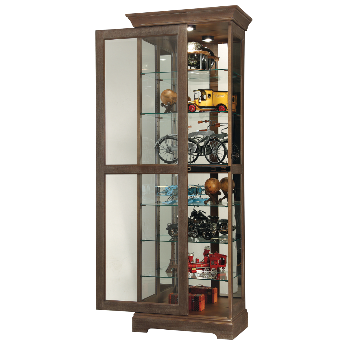 Howard Miller Martindale IV Curio Cabinet 680635 with an open door - Home Bars USA