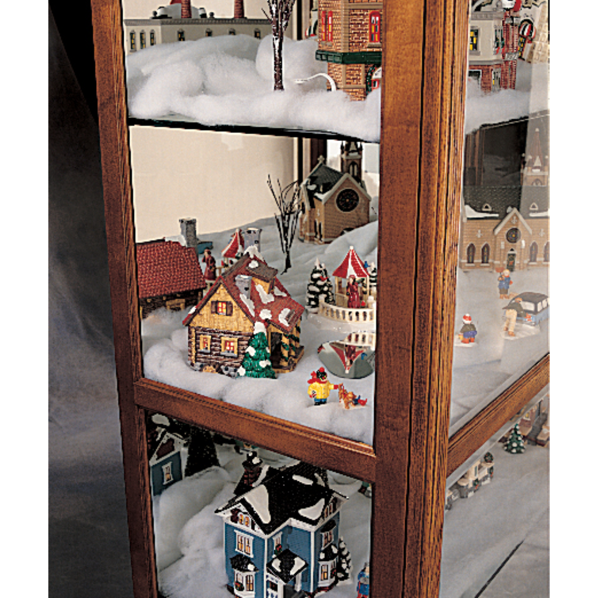 Howard Miller Parkview Curio Cabinet 680237 showing details of shelves - Home Bars USA