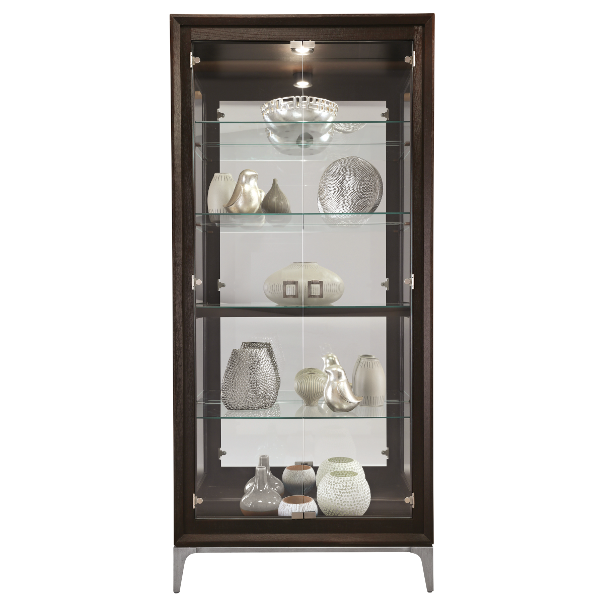Howard Miller Sheena Curio Cabinet 680692 front view - Home Bars USA
