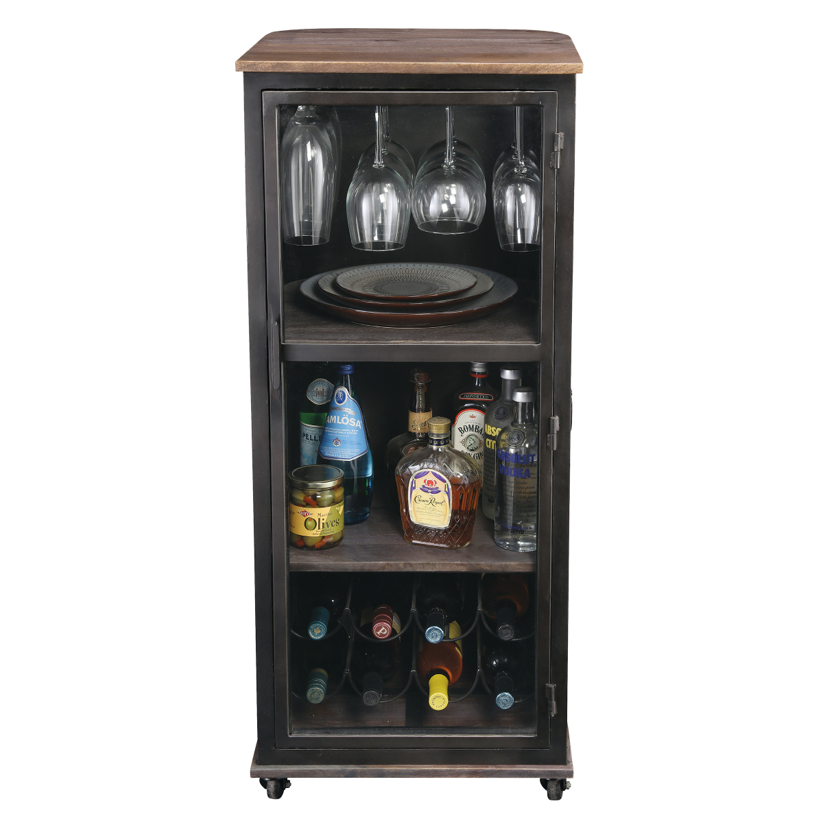 Howard Miller Stir Stick Wine &amp; Bar Cabinet 695272 front - Home Bars USA