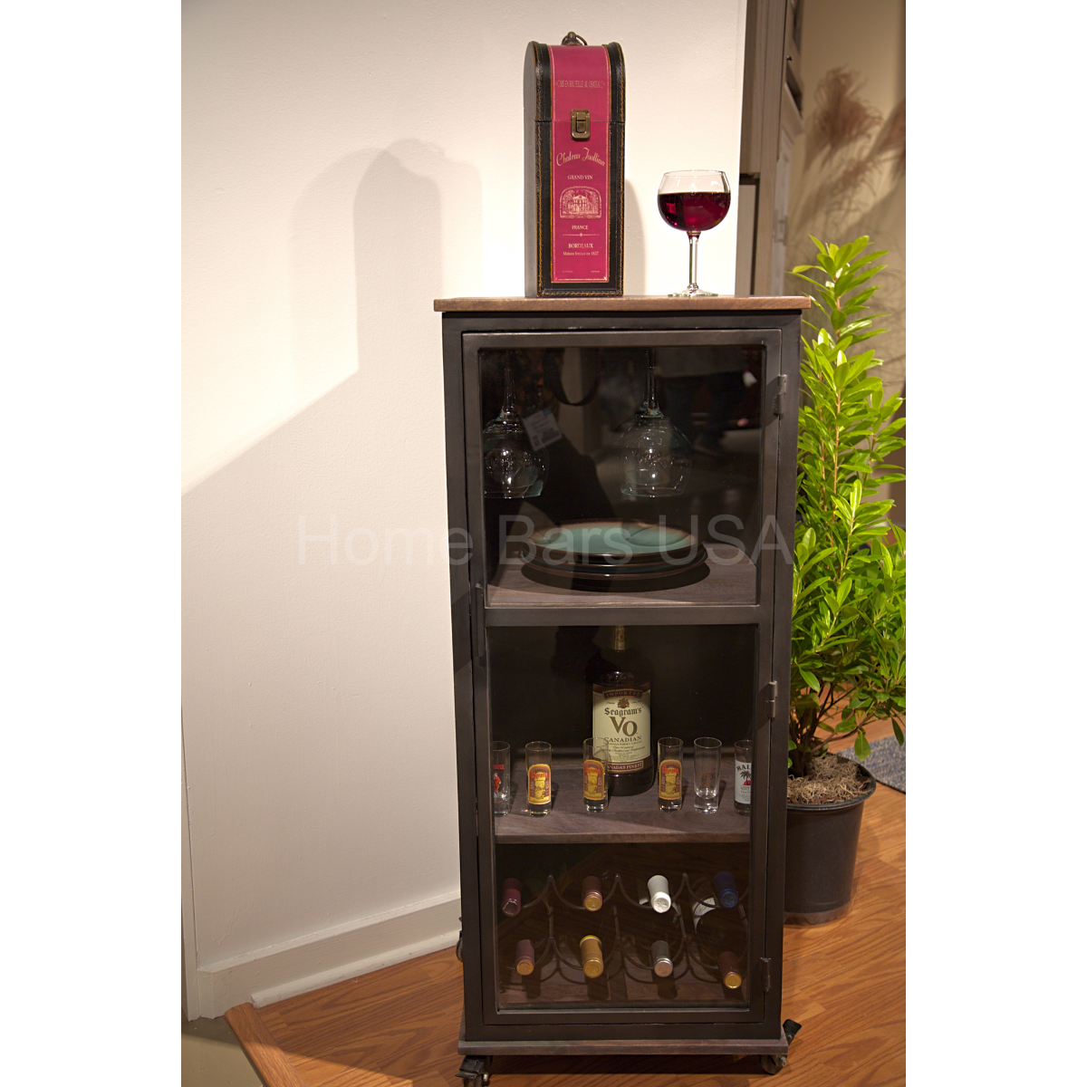 Howard Miller Stir Stick Wine & Bar Cabinet 695272 front view - Home Bars USA