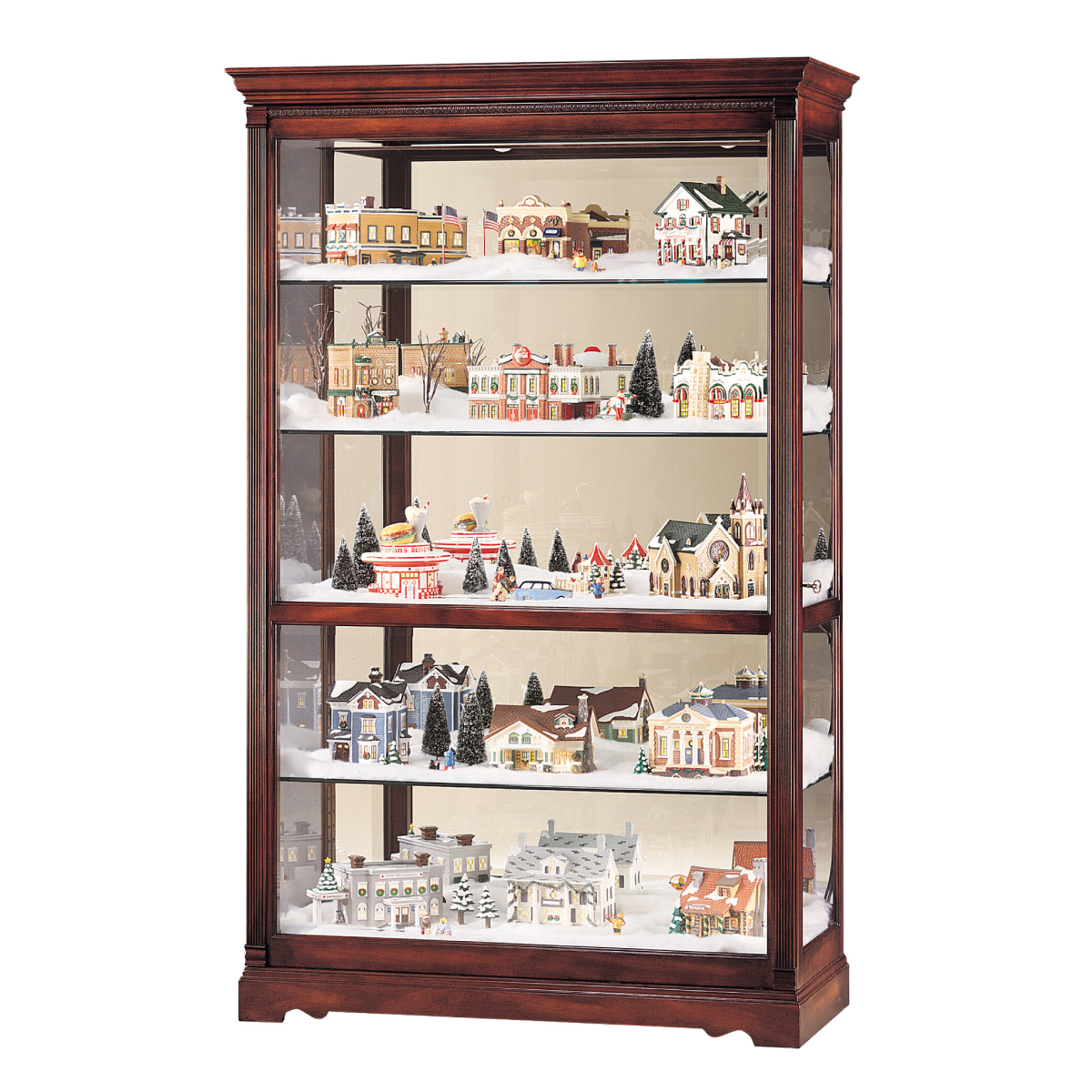 Howard Miller Townsend Curio Cabinet 680235 - Home Bars USA