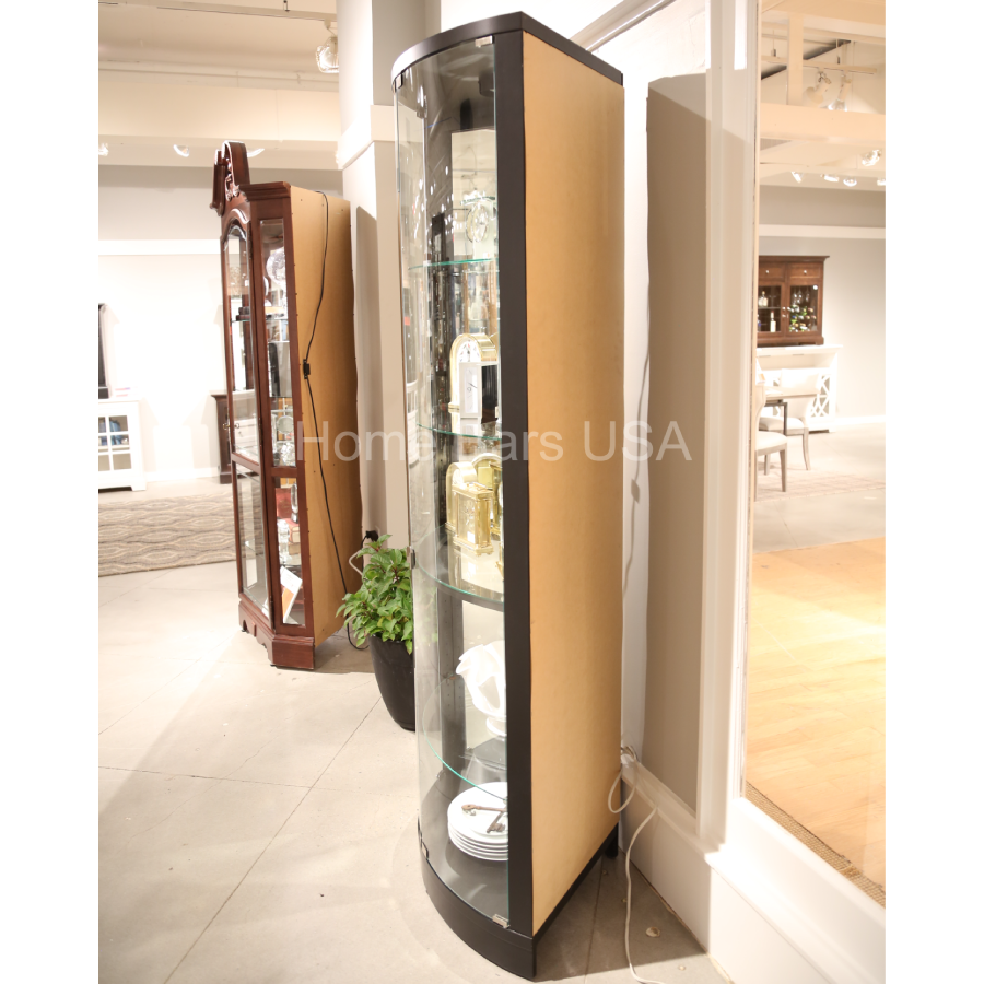 Howard Miller Jaime Corner Curio Cabinet 680609 real image side - Home Bars USA