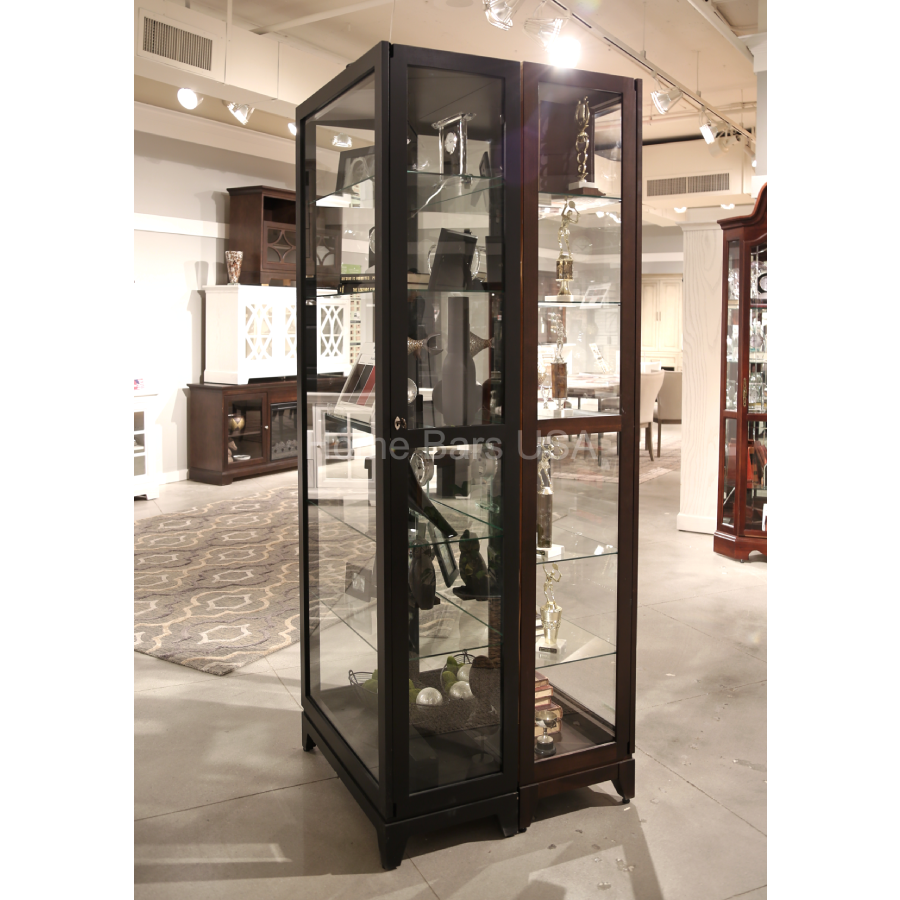 Howard Miller Luke IV Curio Cabinet 680629 real image side view - Home Bars USA