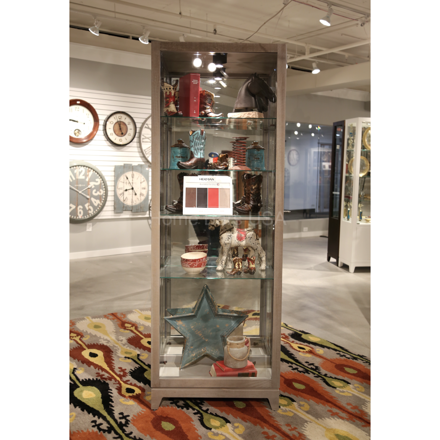 Howard Miller Luke VI Curio Cabinet 680650 real image front view - Home Bars USA