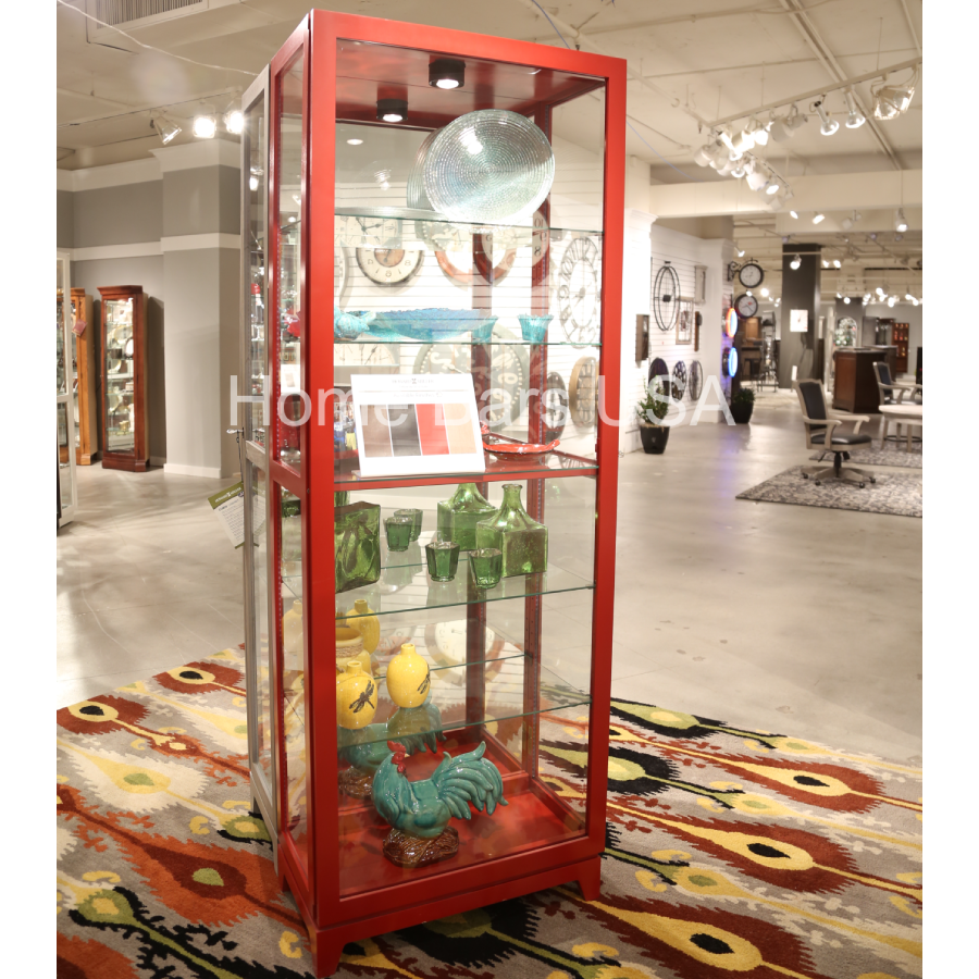 Howard Miller Luke V Curio Cabinet 680630 real image front - Home Bars USA