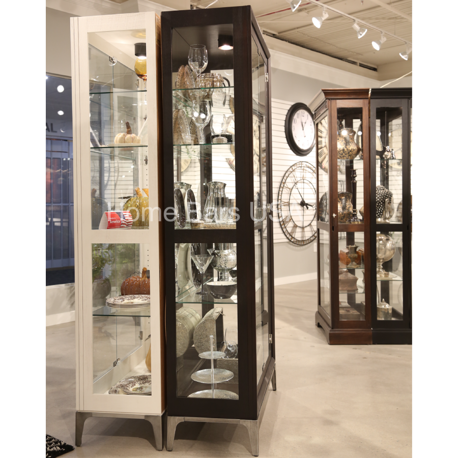 Howard Miller Sheena Curio Cabinet 680692 real image front - Home Bars USA