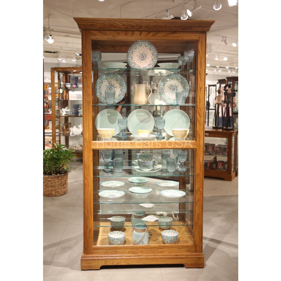 Howard Miller Tyler VII Curio Cabinet 680646 real image front view - Home Bars USA
