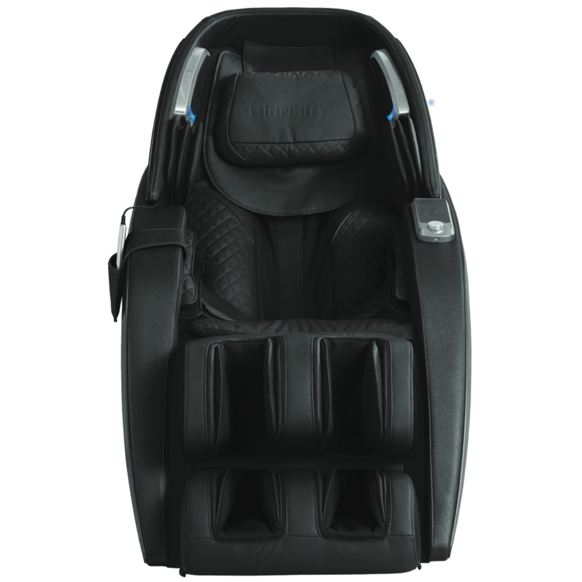 Infinity Dynasty 4D Massage Chair in Black front view - Home Bars USA