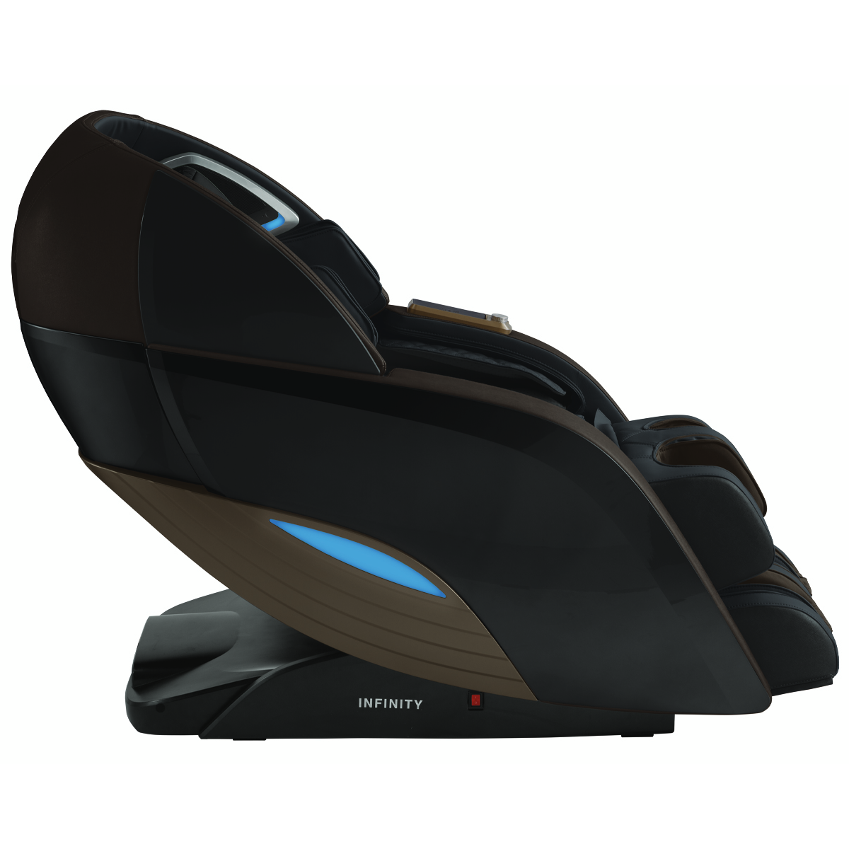 Infinity Dynasty 4D Massage Chair in Brown side views - Home Bars USA
