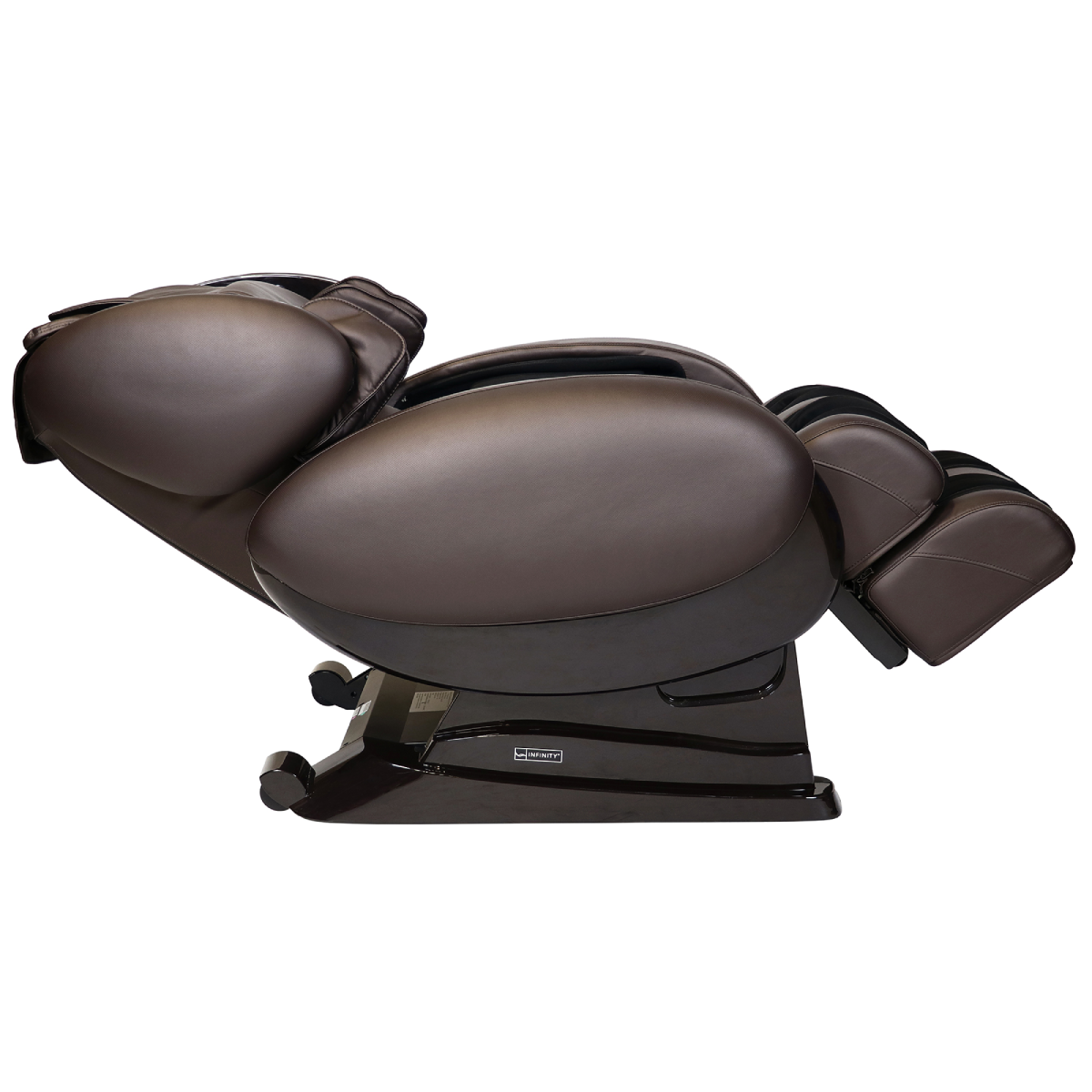Infinity IT-8500 Plus Massage Chair in Brown side view reclined zero gravity - Home Bars USA