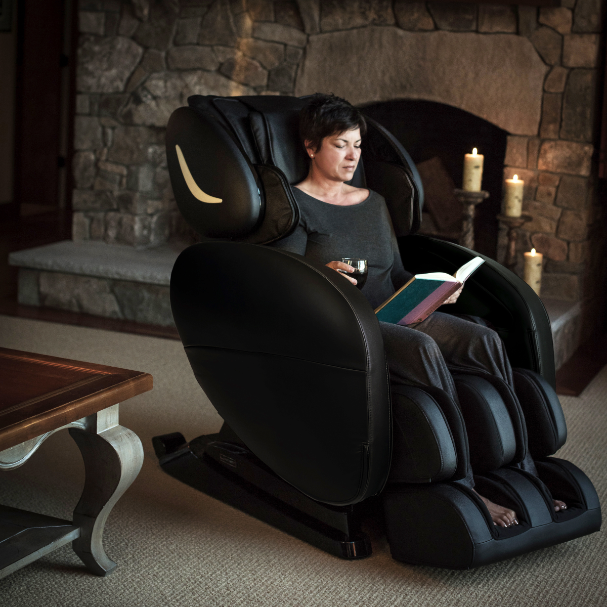 Infinity Smart Chair X3 3D/4D Massage Chair in Black lifestyle - Home Bars USA