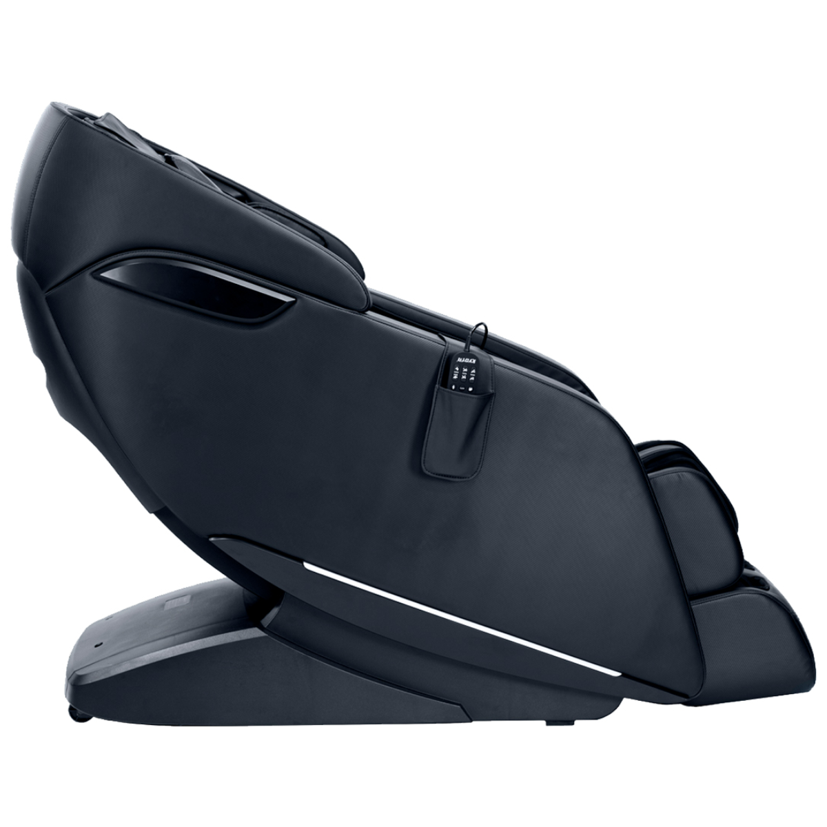Kyota Genki Massage Chair M380 in Black sideview with details - Home Bars USA