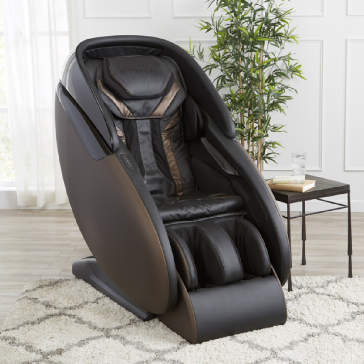 Kyota Kaizen Massage Chair M680 in Brown in interior - Home Bars USA
