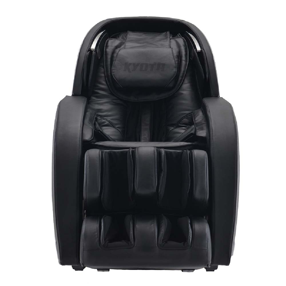 Kyota Kansha 4D Massage Chair M878 in Black front view - Home Bars USa