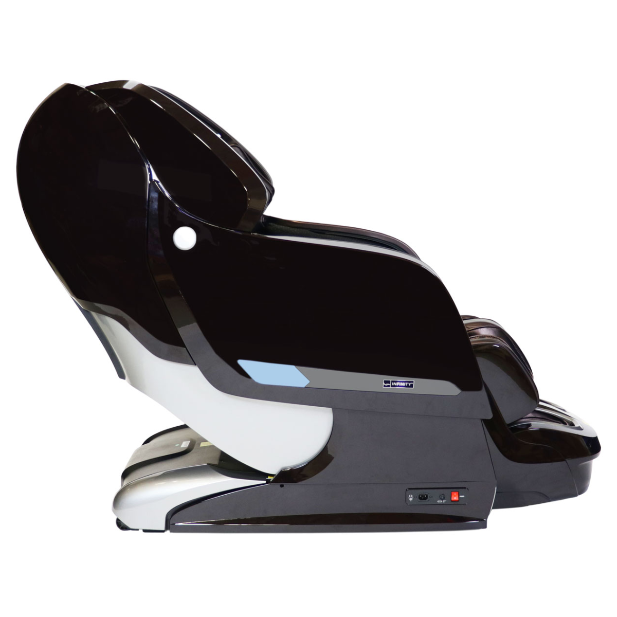Kyota Yosei 4D Massage Chair M868 in Brown side view showing details - Home Bars USA