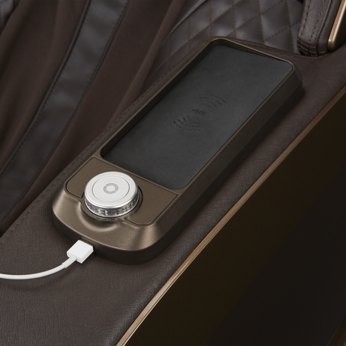 Kyota Yutak 4D Massage Chair M898 in Brown charger - Home Bars USA