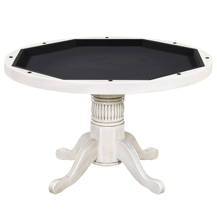 RAM Game Room 48&quot; Game Table in Antique White game top - Home Bars USA